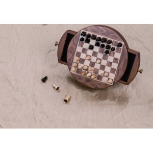 Scacchi magnetici legno pregiato DAL NEGRO diam. 17 Scacchi magnetici legno pregiato DAL NEGRO diam. 17