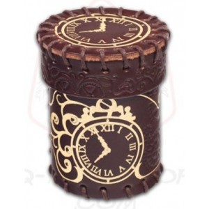 Bicchiere in cuoio lancia dadi marrone-oro: Steampunk Bicchiere in cuoio lancia dadi marrone-oro: Steampunk