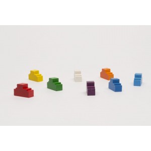 Set meeple casetta (8 pezzi, 8 colori) Set meeple casetta (8 pezzi, 8 colori)