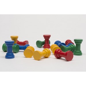 Colonnina legno 35x20mm rosso Colonnina legno 35x20mm rosso