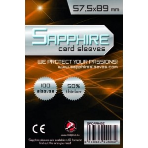 57,5x89 mm bustine protettive trasparenti Sapphire ARANCIO (100 bustine)(Orange)