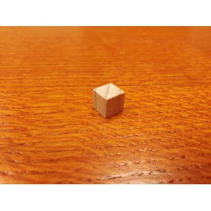 Cubetto 8mm Legno naturale (25 pezzi)