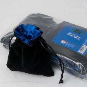 Sacchetto dadi velluto 9x10 (Velvet Dice Bag): Nero/Blu Sacchetto dadi velluto 9x10 (Velvet Dice Bag): Nero/Blu