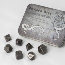 Set 7 dadi metallo (Metal Dice Set - Antique Silver) - 91737