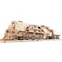 V-Express Steam Train with Tender - Puzzle dinamico 3D Ugears 70058