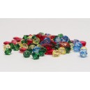 Set perline colorate in plastica (forate)