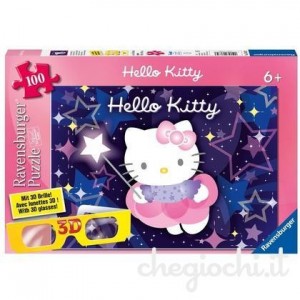 Puzzle 100 pz 3D con occhiali Hello Kitty Art. 136353 Puzzle 100 pz 3D con occhiali Hello Kitty Art. 136353