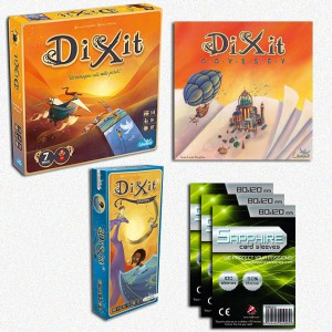 SAFEBUNDLE Dixit (New Ed.) + Dixit Odyssey + Dixit 3 + bustine protettive