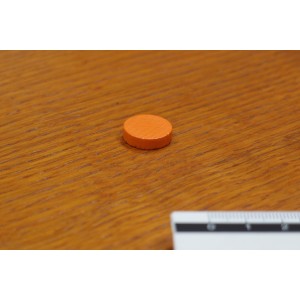 Token rotondo 15x4mm arancio