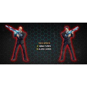 Red Mindcontrolled Agent N and Agent S Aliens Promo Pack: Galaxy Defenders