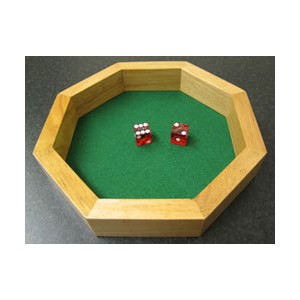 Vassoio lancia dadi in legno - Ottagonale 25cm Vassoio lancia dadi in legno - Ottagonale 25cm