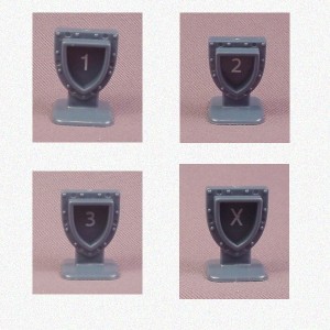 Heroscape - Set ordini GRIGIO - 4 pezzi (Order set GRAY) Heroscape - Set ordini GRIGIO - 4 pezzi (Order set GRAY)