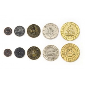 Monete Navi Pirata In Metallo (Metal Coins Pirate Ships)_F