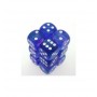 Set 12 dadi D6 16mm Borealis (bianco/viola)