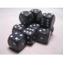 Set 12 dadi D6 16mm Speckled (bianco/nero puntinato)
