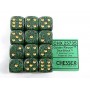 Set 12 dadi D6 16mm Speckled (giallo/verde sfumato)