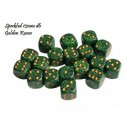 Set 36 dadi D6 Golden Recon 12mm Speckled (giallo/verde puntinato) CHX25935