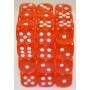 Set 36 dadi D6 12mm Translucent (arancio) CHX23803