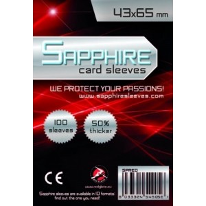43x65 mm bustine protettive trasparenti Sapphire ROSSO (100 bustine)(Red)