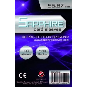 56x87 mm bustine protettive trasparenti Sapphire VIOLA (100 bustine)(Purple)