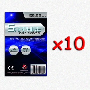 BUNDLE 10 pezzi 59x92  mm bustine protettive trasparenti Sapphire (100 bustine)(Blue)