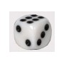 Dado D6 12mm Opaque White