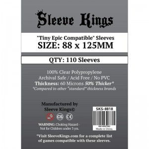 88x125 mm bustine protettive trasparenti Sleeve Kings (Tiny Epic) - 110 bustine (60 microns) SKS8818