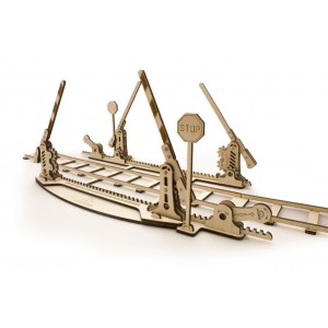 Rails with Crossing - Puzzle dinamico 3D Ugears 70014 Rails with Crossing - Puzzle dinamico 3D Ugears 70014