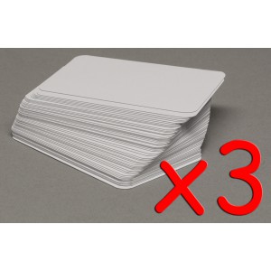 BUNDLE Set carte da gioco piccole bianche (55 pezzi x3)