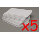 BUNDLE Set carte da gioco piccole bianche (55 pezzi x5)