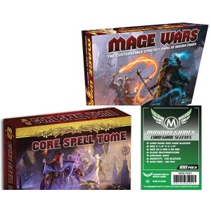 SAFEBUNDLE Mage Wars + Core Spell Tome + bustine protettive