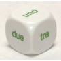 Dado a 6 facce Numeri in lettere ITA(Grosso)